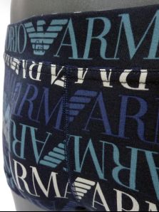 Boxer Emporio Armani en algodón logo azul marino