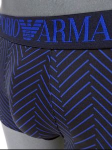 Armani - Boxer de microfibra en azul a rayas para regalar
