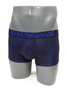 Boxer Emporio Armani de microfibra a rayas en marino