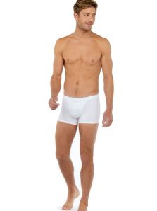 Boxer HOM H01 Tencel Soft en blanco con abertura horizontal