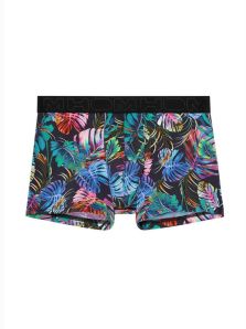 Boxer HOM mod. Matys en microfibra con estampado vegetal