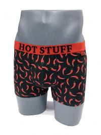 Boxer Admas Hot Stuff con chiles picantes en rojo - Navidad
