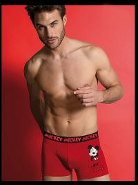 Boxer Admas Mickey Mouse en Rojo