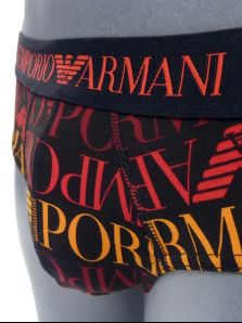 Slip Emporio Armani en algodón logo en negro