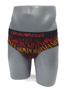 Slip Emporio Armani en algodón logo en negro