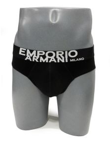 Slip Emporio Armani mod. Milano en negro de algodón
