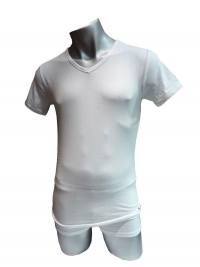 Camiseta de algodón elastizado para lucir tanto en exterior como  interiormente