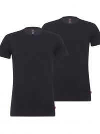 Camiseta Levi's negra en cuello redondo
