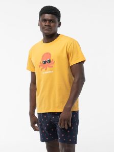 Pijama Dark Elephant corto mod. Pulpo en amarillo