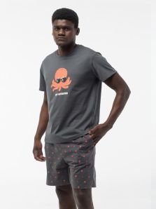 Pijama Dark Elephant corto mod. Pulpo en gris