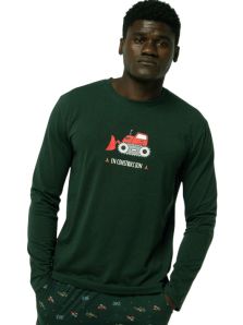 Pijama Dark Elephant de algodón mod. Construcción