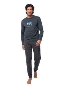 Pijama Dark Elephant de algodón mod. Construcción