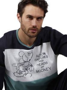 Pijama Disney Mickey Action en algodón interlock con puños