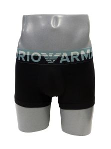 Boxer Emporio Armani de algodón con gran logo de Armani en negro