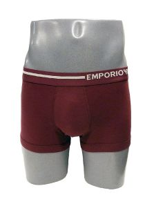 Boxer Emporio Armani en algodón en color burdeos