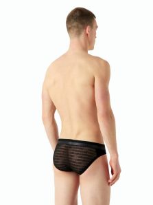 Slip de microfibra en negro de Emporio Armani