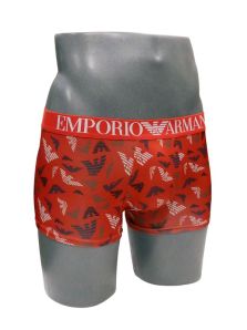 Boxer Emporio Armani de Microfibra en rojo con logos