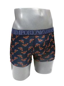 Boxer Emporio Armani de Microfibra en azul con logo