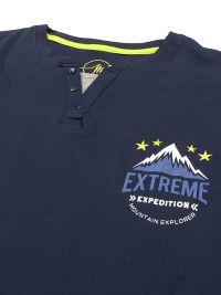 Pijama Muydemi combinado azul con puños