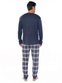 Pijama Muydemi combinado azul con puños
