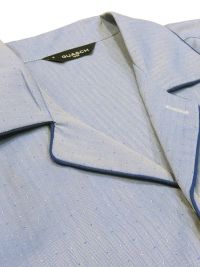 Pijama Guasch Tela en Algodón espiguilla azul claro con topitos