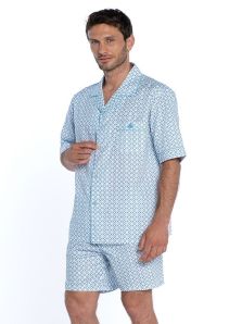 Pijama Guasch de Verano corto en Tela con estampado geométrico