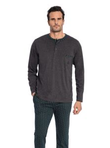 Pijama Guasch Algodón en gris y bolsillo en el pecho 