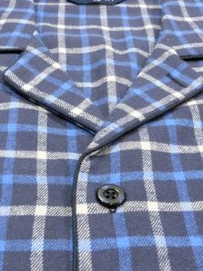 Guasch - Pijama de franela azul para invierno para hombre