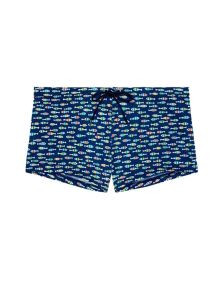 Bañador HOM mod. TROUVILLE ajustado y estampado con peces