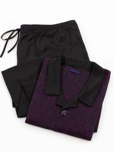 Pijama de HOM en Seda mod. Black Addict Estampa PW