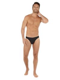 Slip HOM mod. Max estampado en microfibra en negro