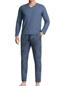 Pijama I AM (Impetus) de Lyocell y Algodón en azul grisaceo Paisley