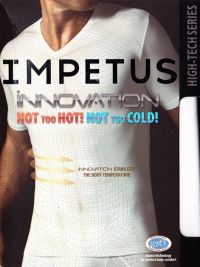 Camiseta Impetus Innovation cuello pico en blanco y manga corta