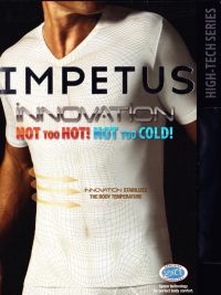 Camiseta Impetus Innovation cuello pico negra y manga corta