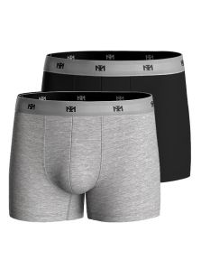 Pack 2 Boxers Impetus en Lyocell en gis y negro