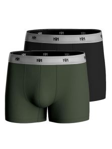 Pack 2 Boxers Impetus en Lyocell en verde y negro