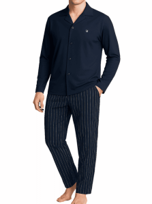 Pijama Impetus en Modal y Algodón en azul marino