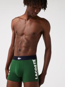 Lacoste boxer en verde con logos