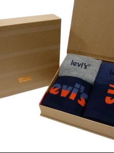 Cajita con 4 pares de calcetines Levi´s Gift Box en azul