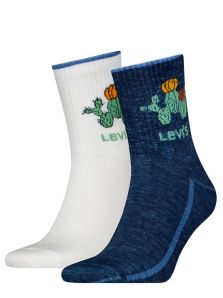 Pack de 2 pares de calcetines Levi´s con cactus en azul