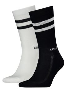 Pack de 2 pares de calcetines Levi´s lisos de algodón en blanco y negro