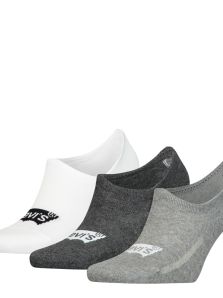 Pack de 3 Calcetines Levi´s Invisibles en gris y blanco