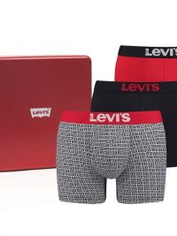 3 Pack Boxers Levi´s Caja Ed. Navidad Rojo