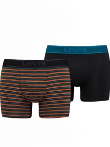 Pack 2 Boxers Levi´s a rayas marrón y azul marino