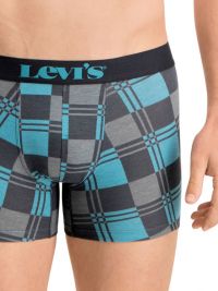 Pack 2 Boxers Levi´s en marino y cuadros con gris