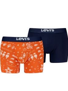 Pack 2 Boxers Levi´s en naranja calabaza y marino