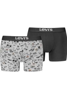 Pack 2 Boxers Levi´s con estampado playero en gris y antracita