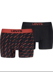 Pack 2 Boxers Levi´s en negro con logo de marca