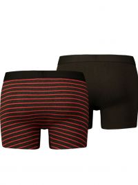 Pack 2 Boxers Levi´s en negro con rayas en rojo