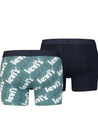 Pack 2 Boxers Levi´s en turquesa con logo grande y azul marino